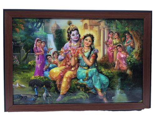 Radhekrishna Frame Radhekrishna Frame Radhekrishna Wall Frame Hanging Home Decore Multi color