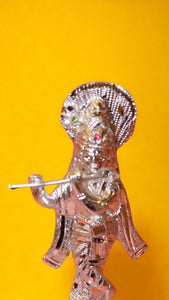 Lord Krishna,Bal gopal Statue,Home,Temple,Office decore (8cm x2cm x1.5cm) Silver