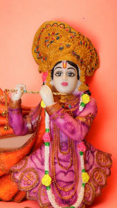 Lord Krishna,Bal gopal Statue,Home,Temple,Office decore ( 13cm x 9cm x 3cm) Pink