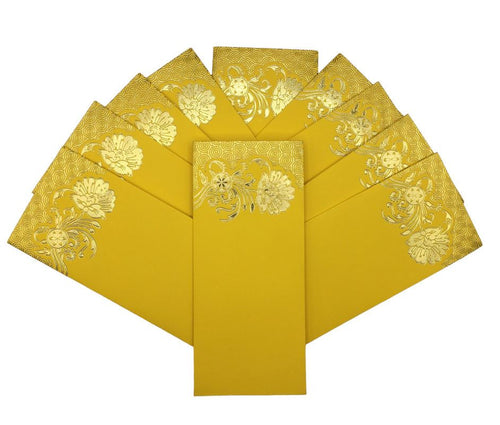 Envelopes Envelope Money holder Diwali Wedding Gift Card Pack of 10 Yellow