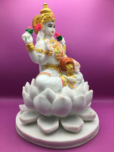 Load image into Gallery viewer, Laxmi Hindu God Hindu God laxmi fiber idol  Gold, White