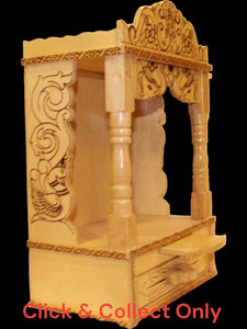 Wooden Temple,Mandir,Hand made temple,Office & Home Temple Yellow White