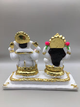 Load image into Gallery viewer, Laxmi Ganpati Hindu God Hindu God Ganesh and laxmi fiber idol White