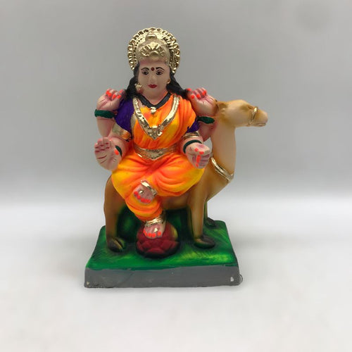 Ambe maa,Ambaji, Durga ma, Bengali Durga ma statue,idol,murti,mud idol Yellow