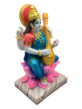 Load image into Gallery viewer, Hindu God Saraswati Statue Idol For Home Temple Home DecorBlue, Red