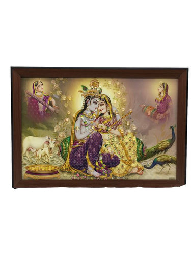 Radhekrishna Frame Radhekrishna Frame Radhekrishna Wall Frame Hanging Home Decore Multi color