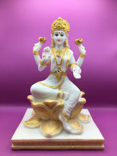 Load image into Gallery viewer, Laxmi Hindu God Hindu God laxmi fiber idol  Gold