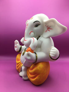 Ganesh Ganesha Ganpati Ganapati Hindu God Hindu God Ganesh fiber idol White