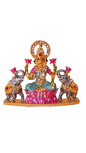 Load image into Gallery viewer, Laxmi Hindu God Hindu God laxmi fiber idol Gold