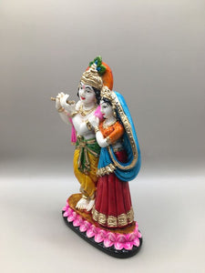 Radha Krishna Hindu God Statue IdolColorful