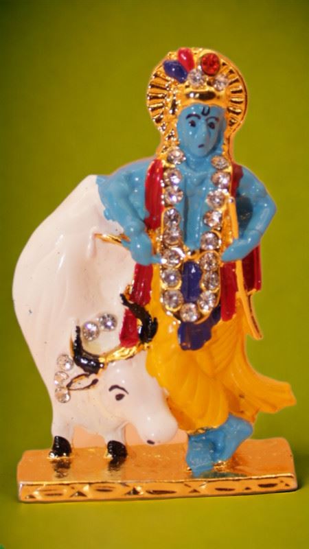 Lord Krishna,Bal gopal Statue,Home,Temple,Office decore(2cm x1.5cm x0.5cm)Blue