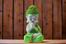 Load image into Gallery viewer, Buddha buddh buddha sitting medium Showpiece Home decore OrangeGreenGreen