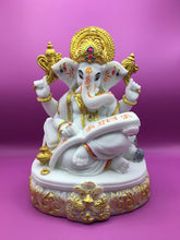 Load image into Gallery viewer, Ganesh Ganesha Ganpati Ganapati Hindu God Hindu God Ganesh fiber idol White