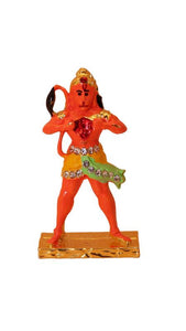 Lord Bahubali Hanuman Idol for home,car decore (2cm x 1cm x 0.5cm) Orange
