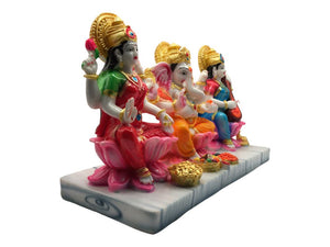 Laxmi ,ganesh, saraswati Hindu God Hindu God laxmi fiber idol  Mixcolor