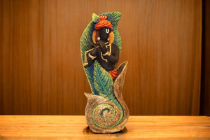 Lord Krishna,Kanha,Bal gopal Statue,Home,Temple,Office decore Green