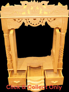 Wooden Temple,Mandir,Hand made temple,Office & Home Temple Yellow