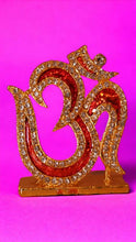 Load image into Gallery viewer, Hindu Religious Symbol OM Idol for Home,Car,Office (2cm x 1.5cm x 0.5cm) Golden