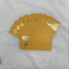 Load image into Gallery viewer, Envelopes Envelope Money holder Diwali Wedding Gift Card Pack of 10 Yellow