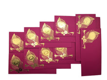 Load image into Gallery viewer, Envelopes Envelope Money holder Diwali Wedding Gift Card Pack of 10 Dark Pink