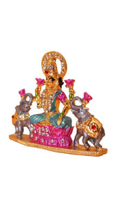 Laxmi Hindu God Hindu God laxmi fiber idol ( 2.2cm x 2.6cm x 0.5cm) Gold