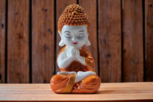 Load image into Gallery viewer, Buddha buddh buddha sitting medium Showpiece Home decore OrangeOrangeOrange