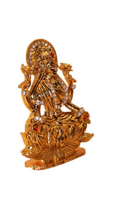 Laxmi Hindu God Hindu God laxmi fiber idol ( 3cm x 2cm x 0.5cm) Gold