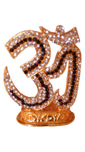 Hindu Religious Symbol OM Idol for Home,Car,Office ( 2cm x 1.5cm x 0.8cm) Brown