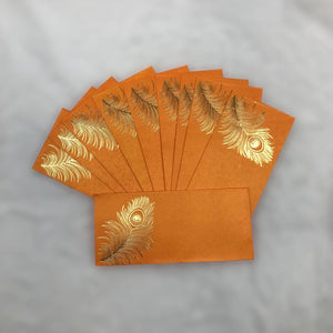 Envelopes Envelope Money holder Diwali Wedding Gift Card Pack of 10 Orange