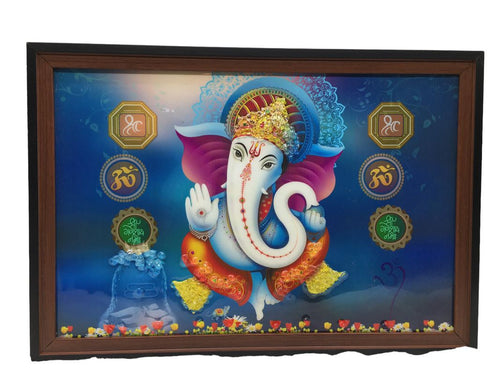 Ganesh Frame Ganesha Frame Ganpati Wall Frame Hanging Home Decore Multi color