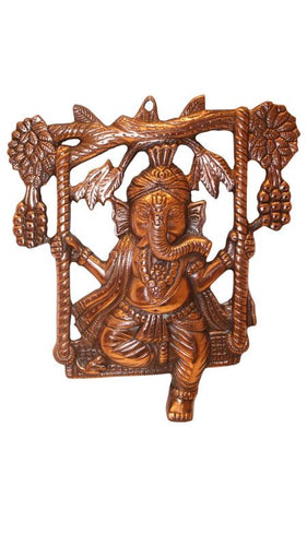 GANESH WALL HANGING SHOWPIECE FIGURINE STATUE FOR HOME DECOR Copper