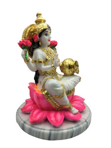 Laxmi Hindu God Hindu God laxmi fiber idol  White