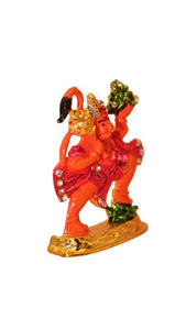 Lord Bahubali Hanuman Idol for home,car decore (2cm x 1.5cm x 0.5cm) Orange