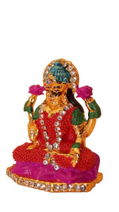 Laxmi Hindu God Hindu God laxmi fiber idol ( 2cm x 1.6cm x 0.8cm) Gold