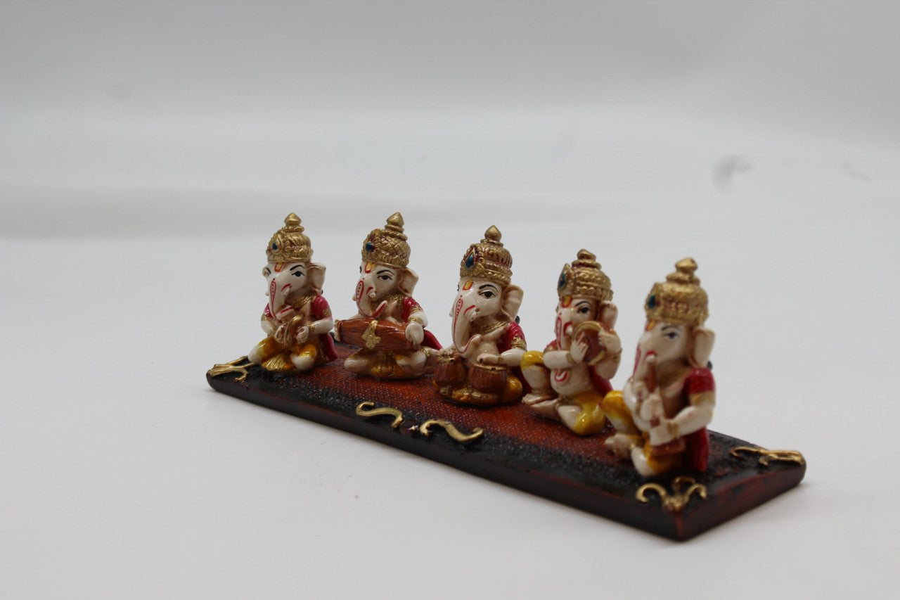 Ganesh Musical Band resin statue, 1061