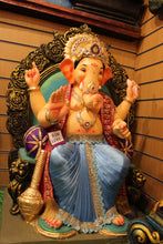 Load image into Gallery viewer, POP Ganesh Visarjan idol, Blue variant, close-up