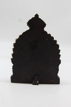 Load image into Gallery viewer, Standing Lord Murugan Idol with Peacock – Temple Arch Base - Orange - back view