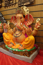Load image into Gallery viewer, Eco-Friendly Ganesh Idol - Gold Disc Crown, close-up