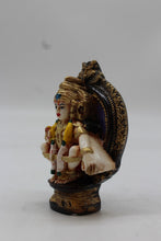 Load image into Gallery viewer, Lord Ayyappa Swamy Wall Medallion Plaque - Purple - angled view