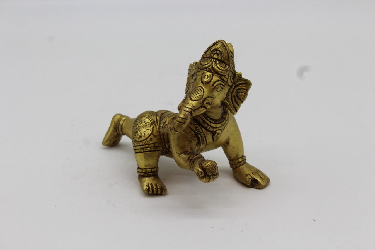 Baby Ganesh brass statue, 1013