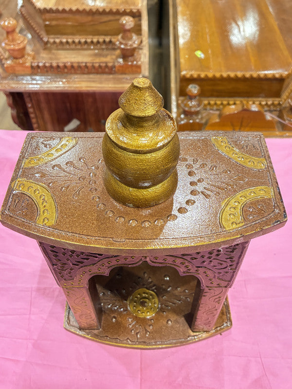 Hand-Painted  Wooden Mandir - A101