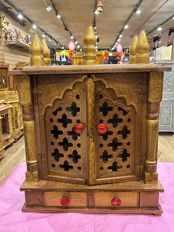Hand-Painted Wooden Mandir - A111