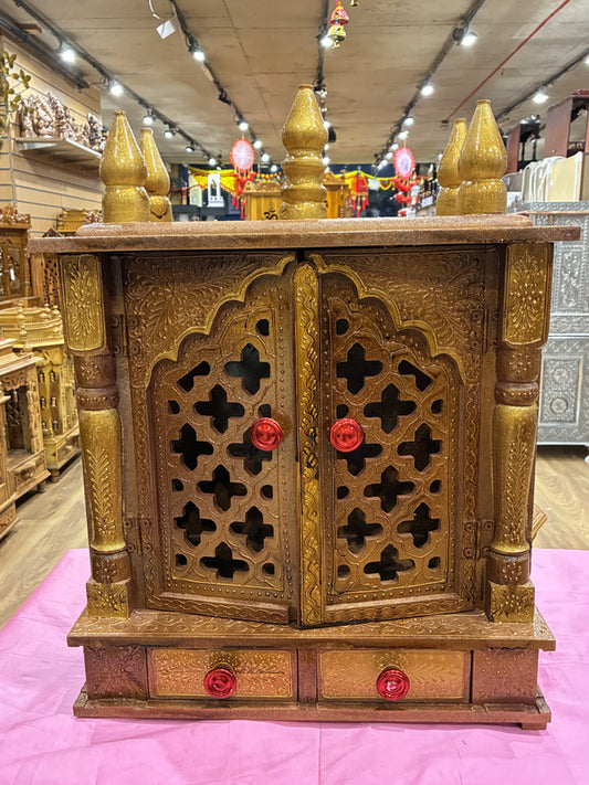 Hand-Painted Wooden Mandir - A111