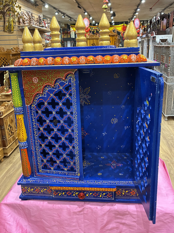 Hand-Painted Wooden Mandir - A112