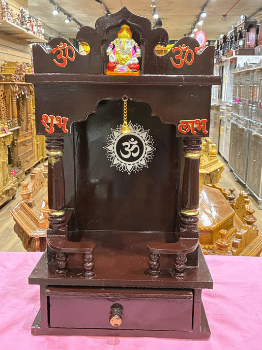 Hand-Painted Wooden Mandir - A113