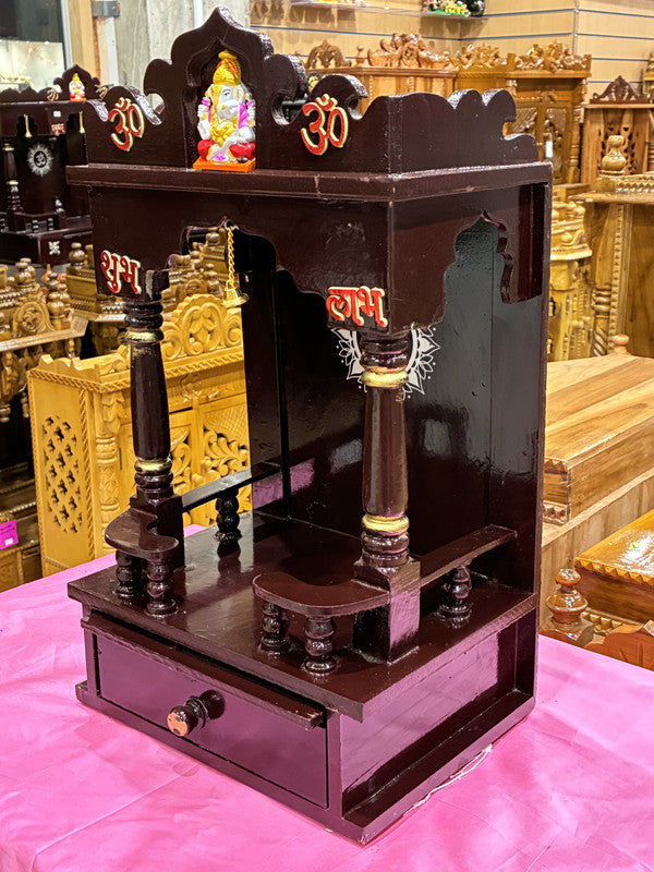 Hand-Painted Wooden Mandir - A113