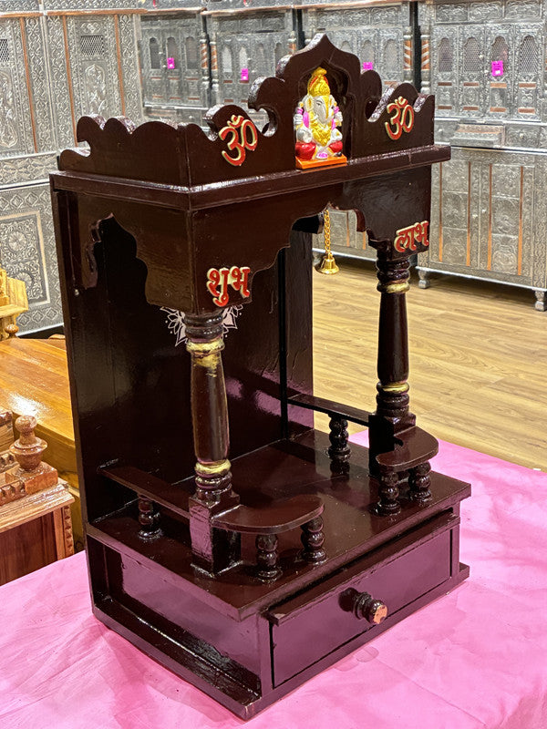 Hand-Painted Wooden Mandir - A113