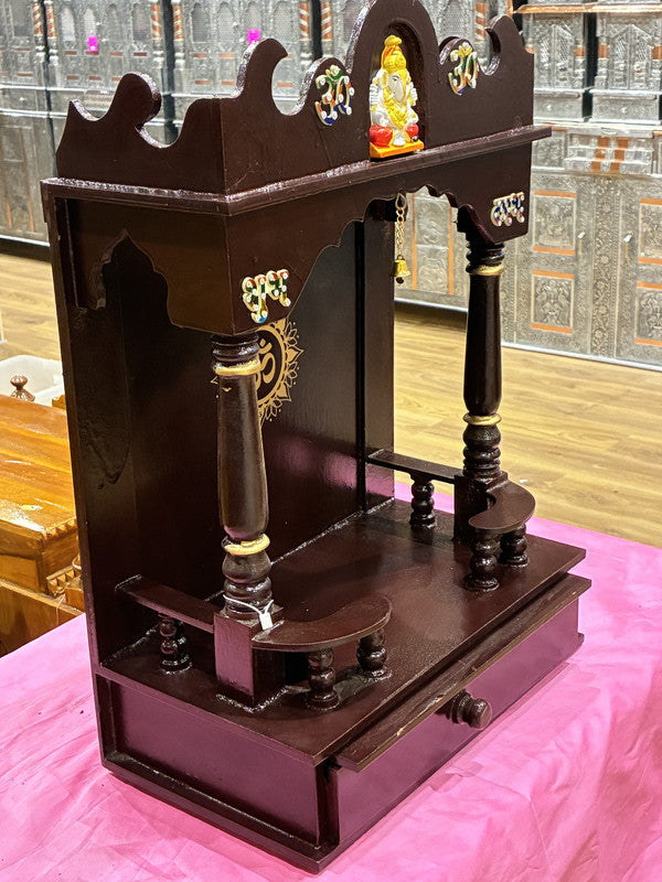 Hand-Painted Wooden Mandir - A115