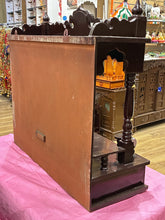 Load image into Gallery viewer, Hand-Painted Wooden Mandir - A118 (Dark Walnut with Hand-Painted Art)