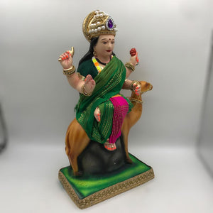 Ambe maa,Ambaji, Durga ma, Bengali Durga ma statue,idol,murti,mud idol Green